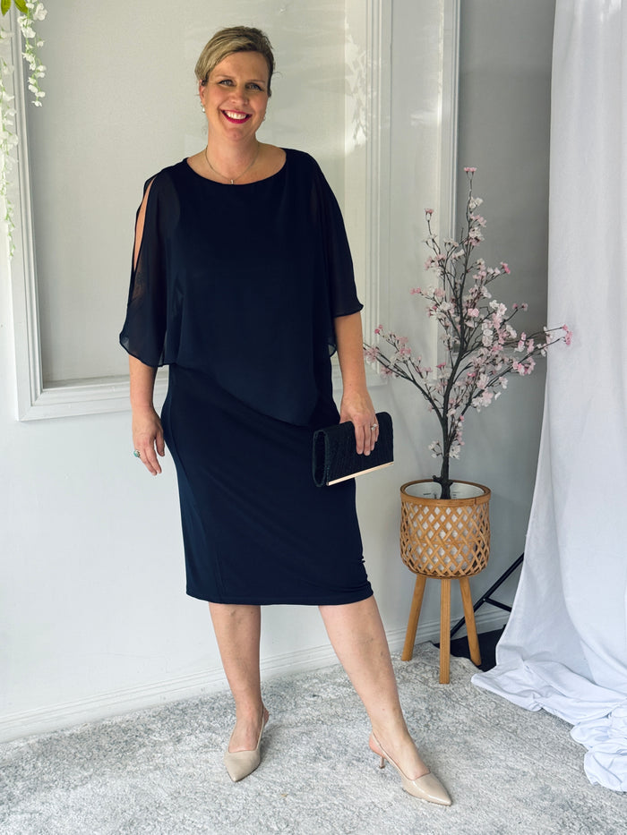 Aisha Navy Evening Dress