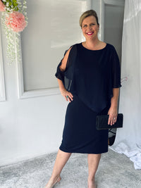 Aisha Navy Evening Dress