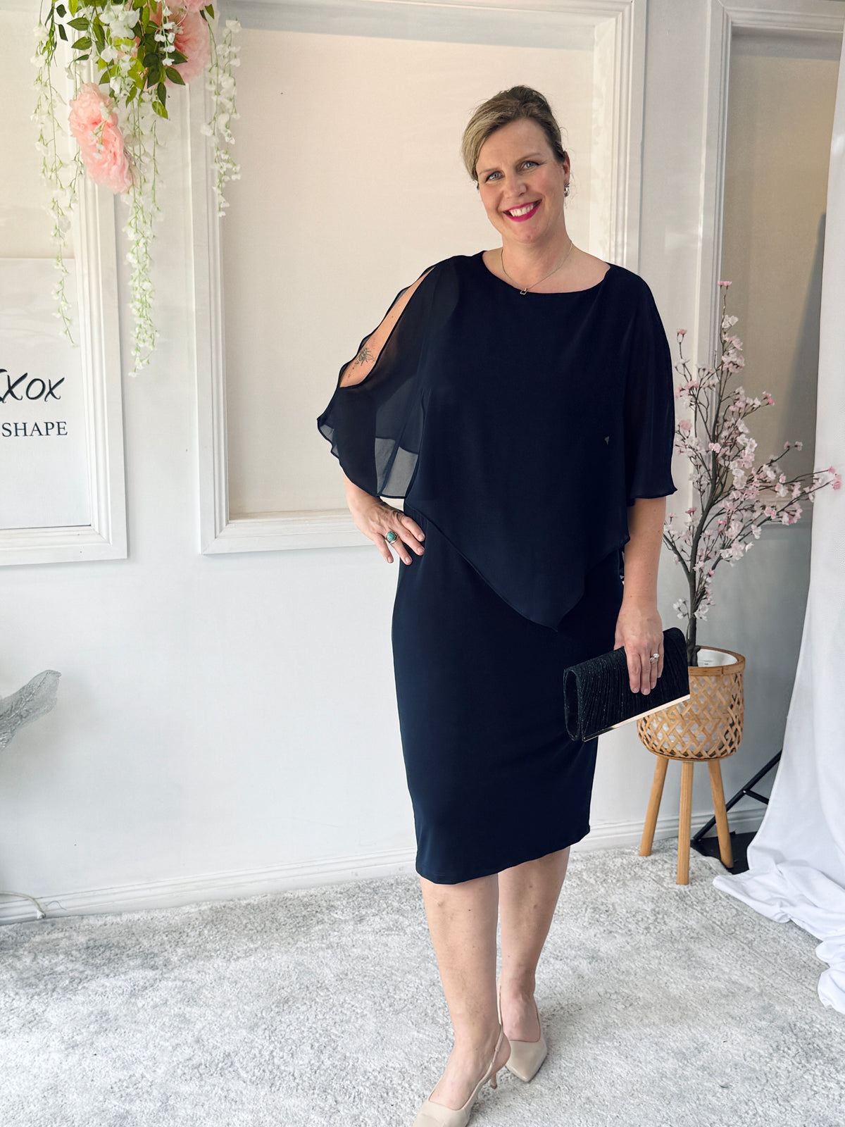 Aisha Navy Evening Dress