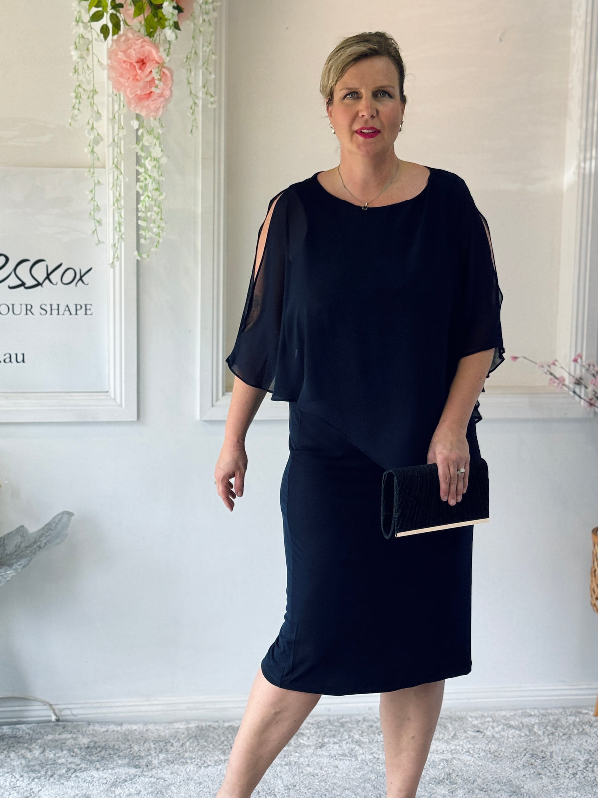 Aisha Navy Evening Dress