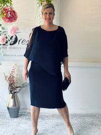 Aisha Navy Evening Dress