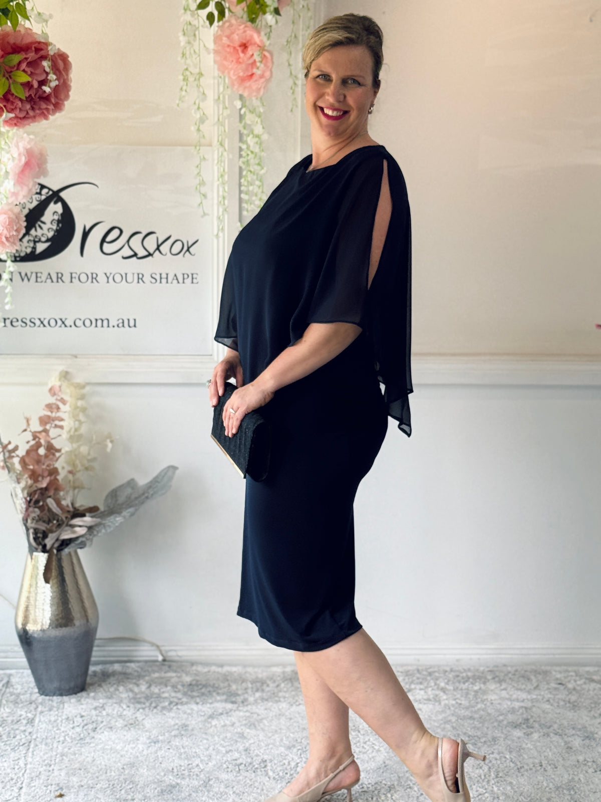 Aisha Navy Evening Dress