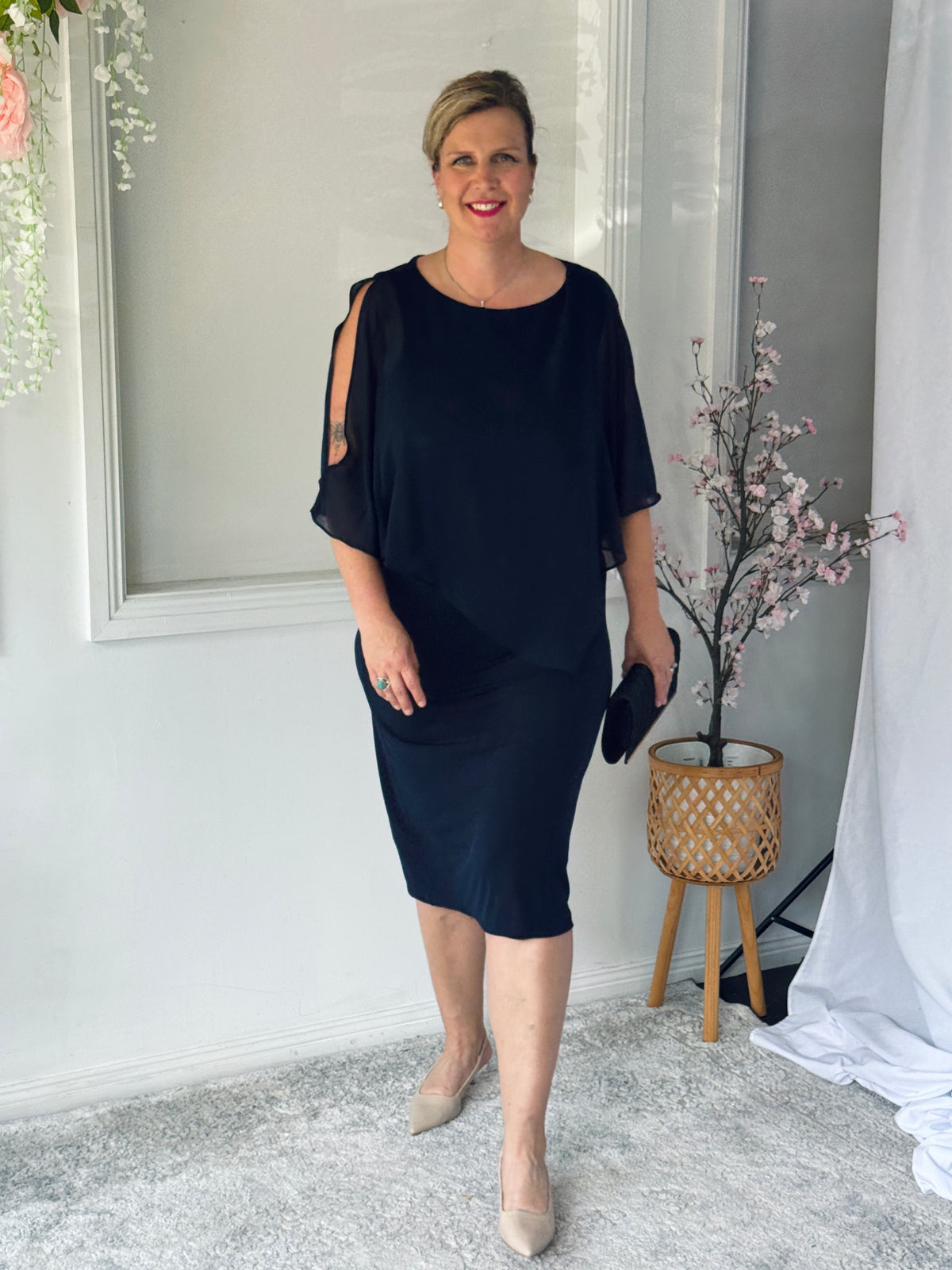 Aisha Navy Evening Dress