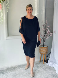 Aisha Navy Evening Dress