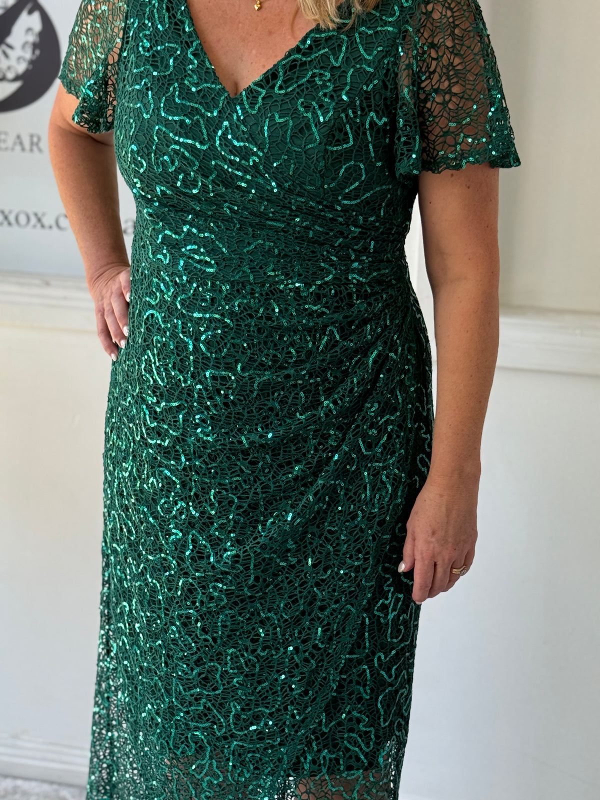 Alana Emerald Sequin Gown