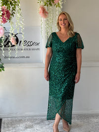 Alana Emerald Sequin Gown