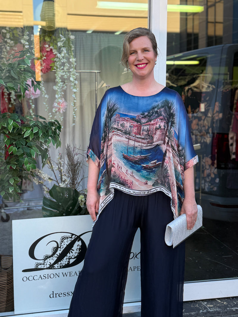 Amelia Coastal Silk Top