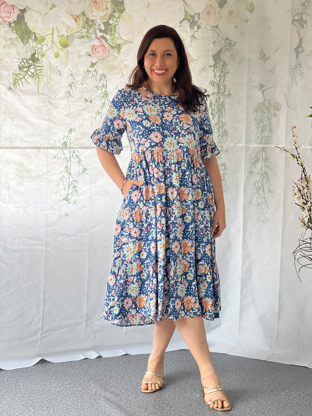 Annie Blue Floral Dress – Dressxox