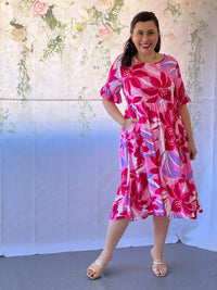 Annie Pink Floral Dress