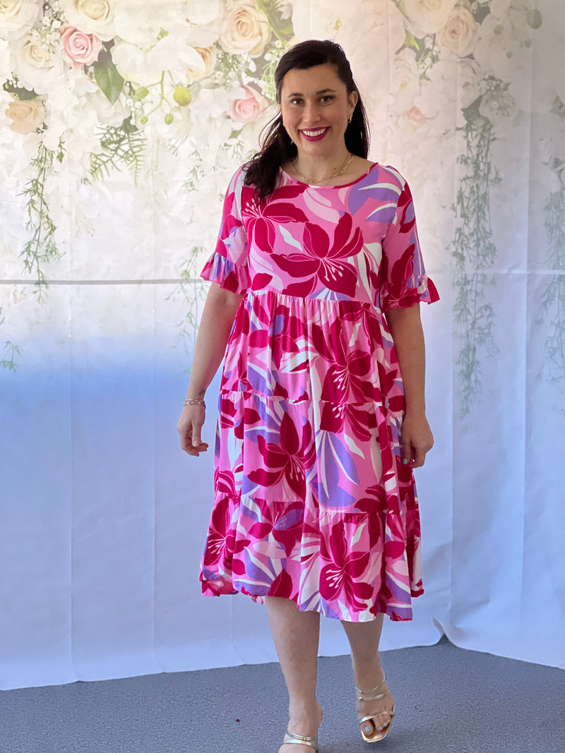 Annie Pink Floral Dress