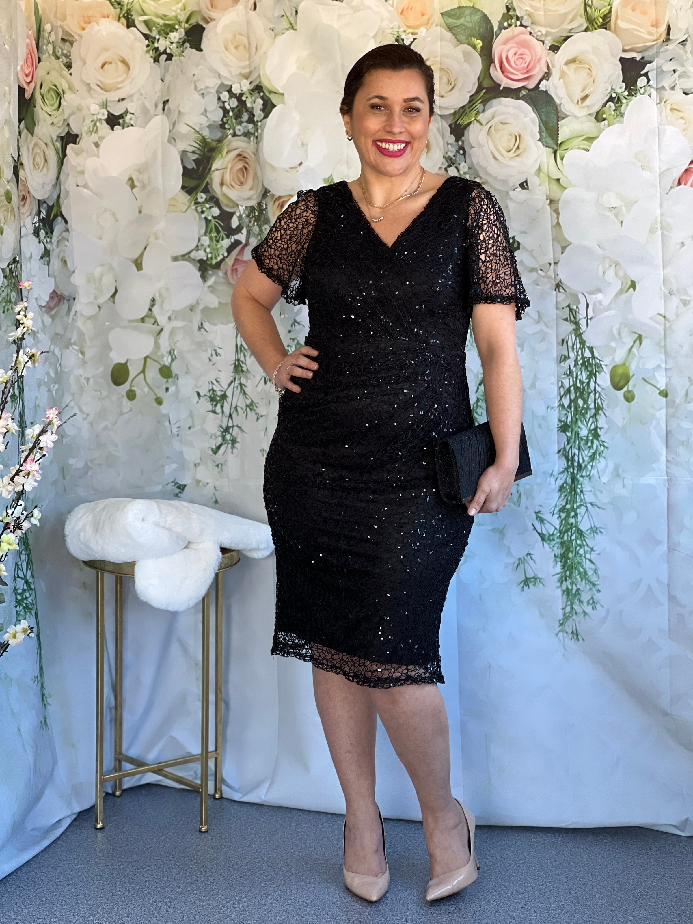 After Hours Dress in Black Sequin main image 0