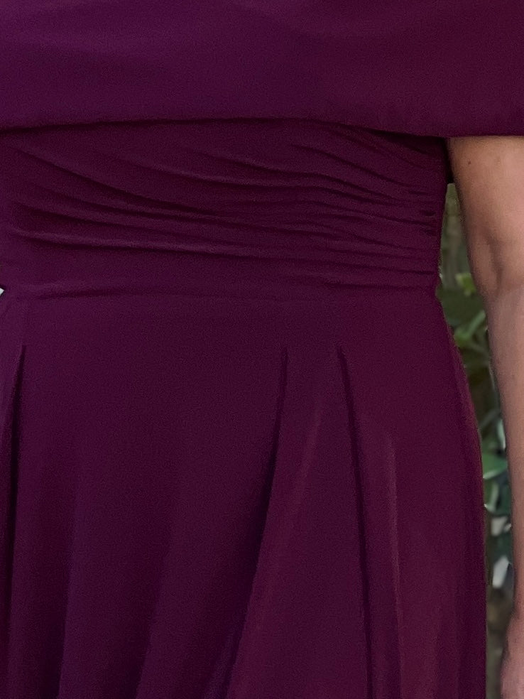 Athena Burgundy Evening Dress