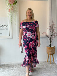 Audrey Hibiscus Evening Gown