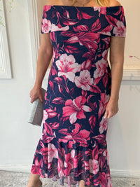 Audrey Hibiscus Evening Gown