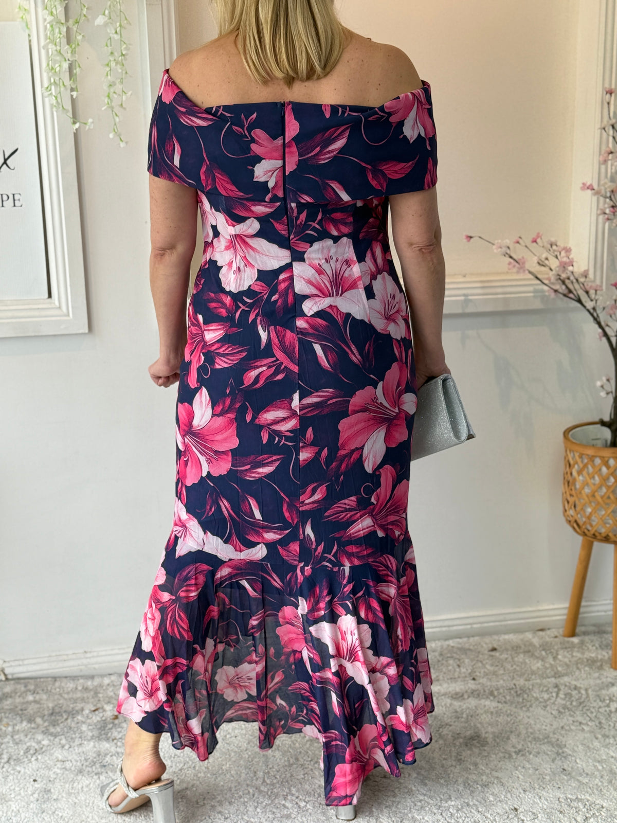 Audrey Hibiscus Evening Gown