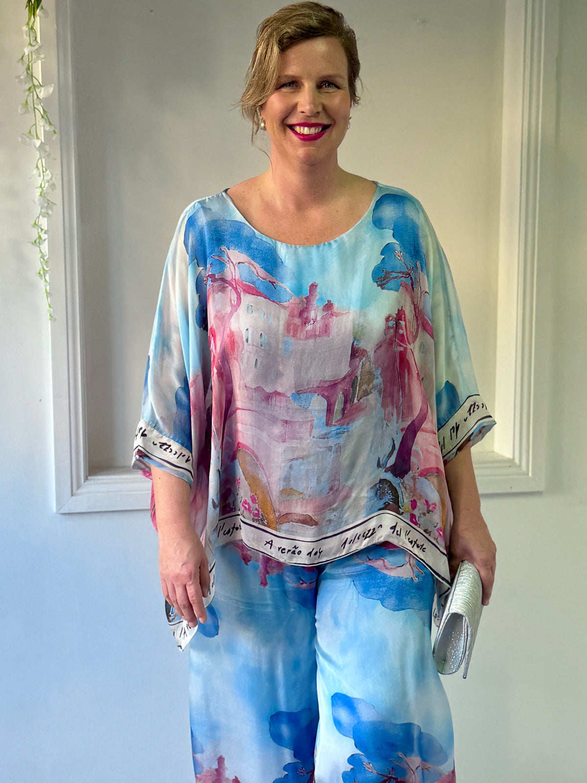 Amelia Sky Blue Silk Top