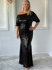 Bailey Black Sequin Gown