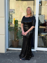 Bailey Black Sequin Gown
