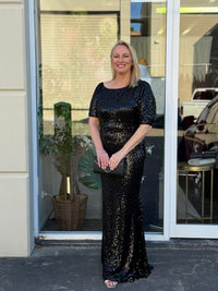 Bailey Black Sequin Gown
