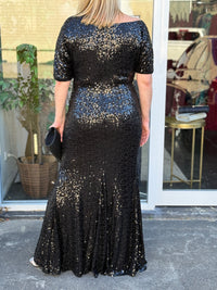 Bailey Black Sequin Gown