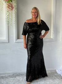 Bailey Black Sequin Gown