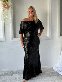 Bailey Black Sequin Gown
