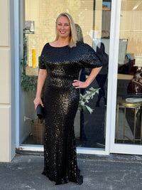 Bailey Black Sequin Gown
