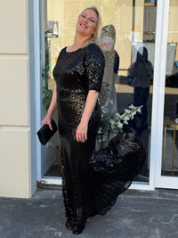 Bailey Black Sequin Gown