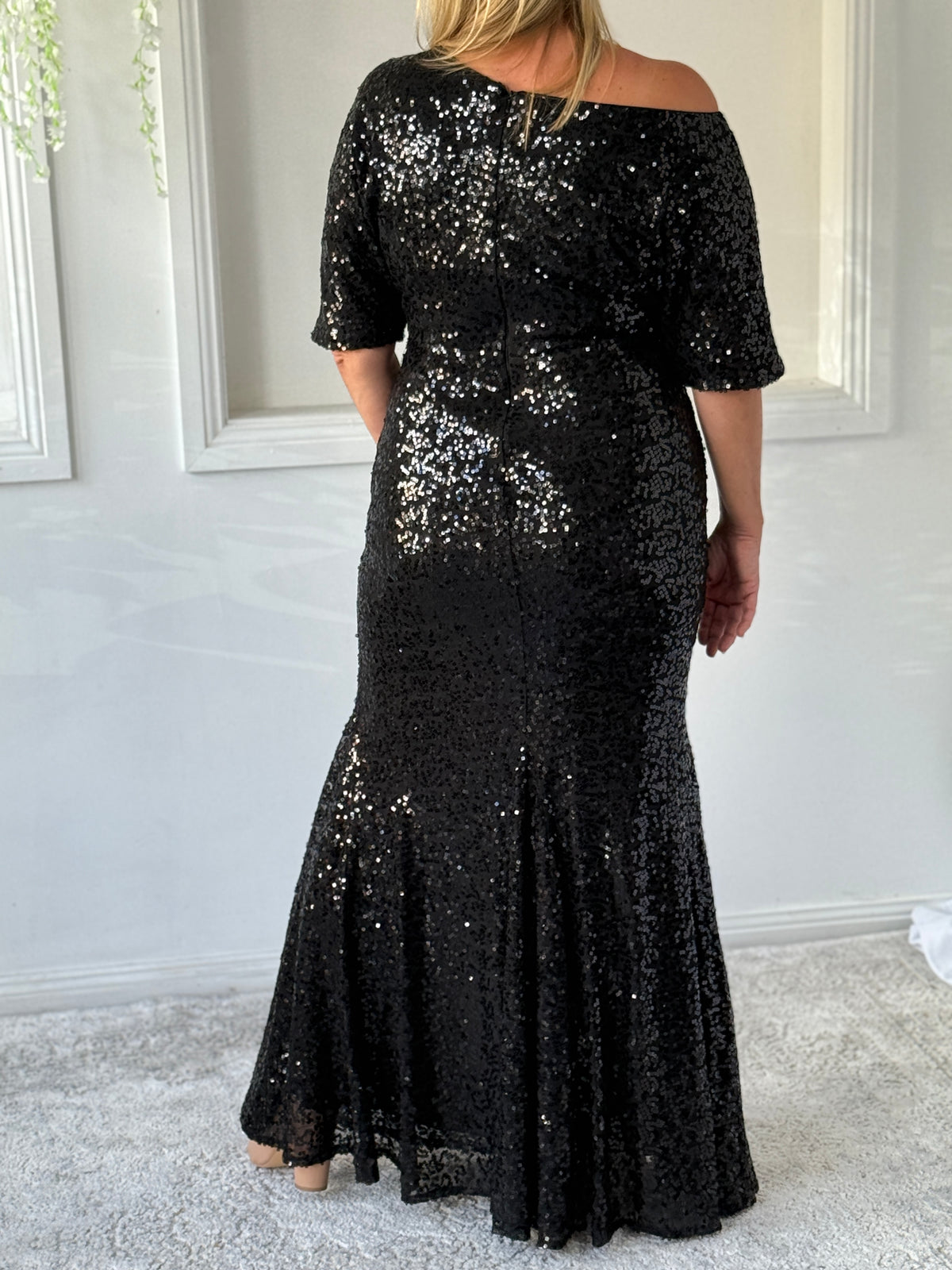 Bailey Black Sequin Gown