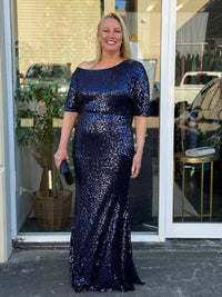 Bailey Navy Sequin Gown