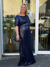 Bailey Navy Sequin Gown