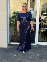 Bailey Navy Sequin Gown