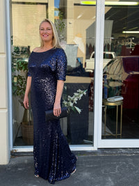 Bailey Navy Sequin Gown