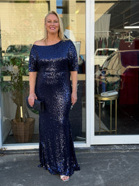 Bailey Navy Sequin Gown