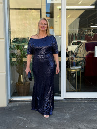 Bailey Navy Sequin Gown