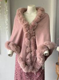Betsy Faux Fur Evening Shawl