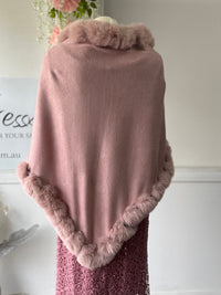 Betsy Faux Fur Evening Shawl