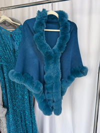 Betsy Faux Fur Evening Shawl