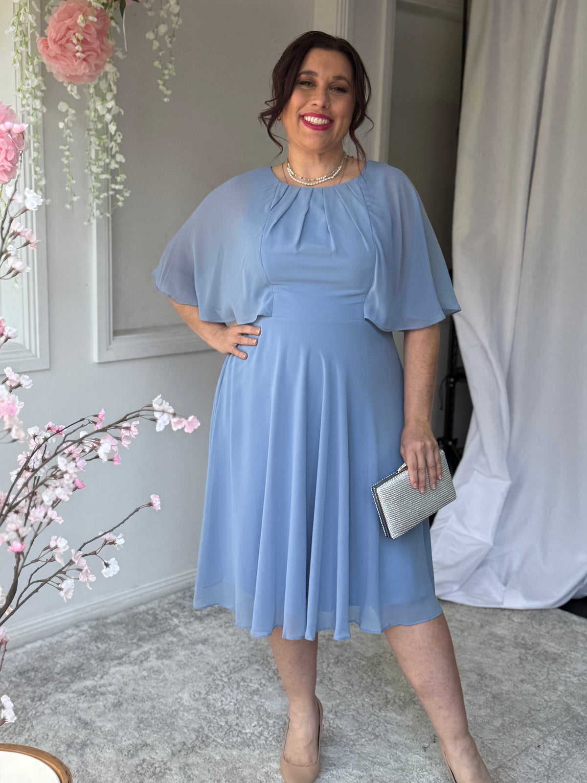 Blake Dusty Blue Event Dress