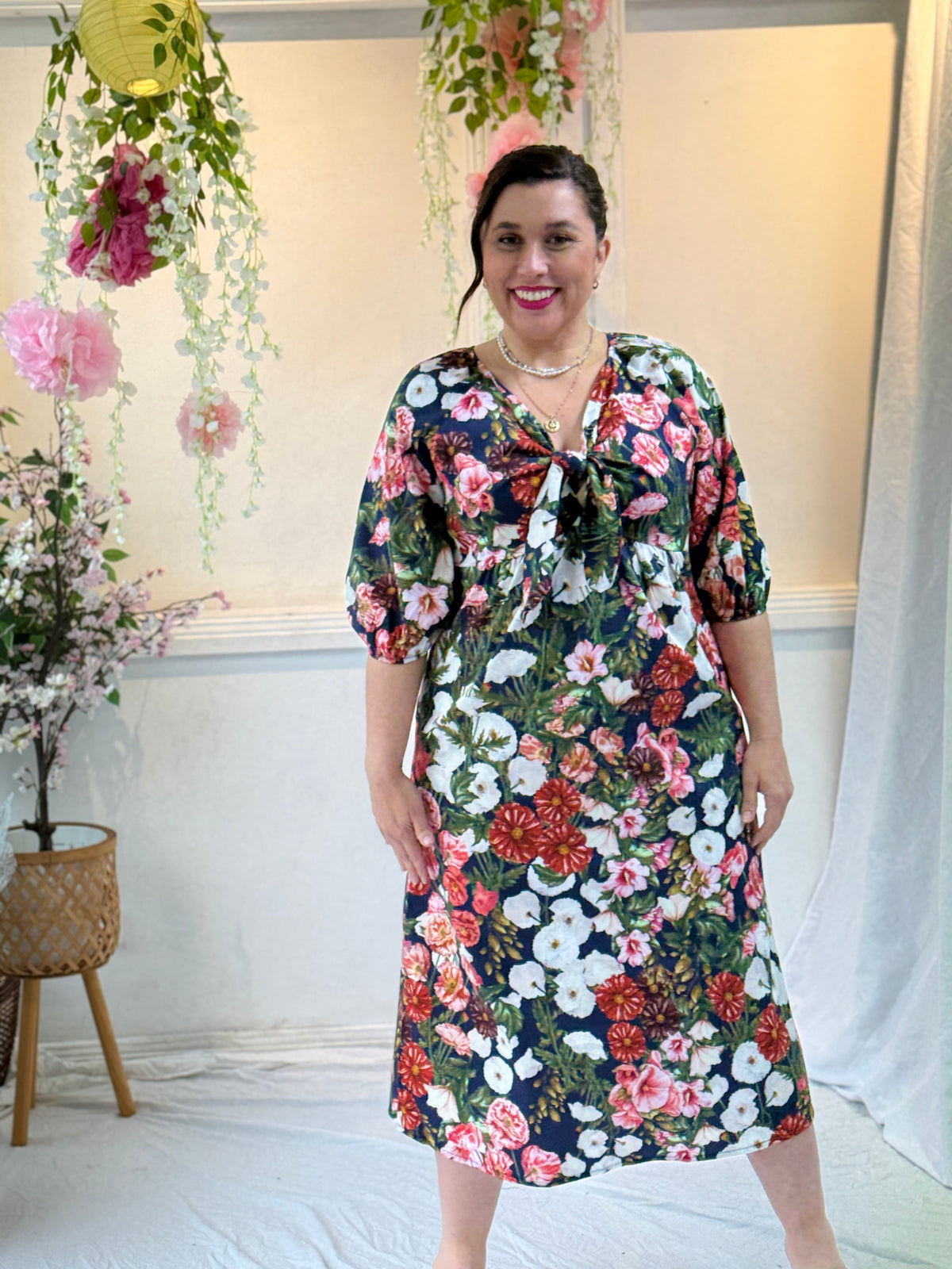 Bowie Navy Floral Dress