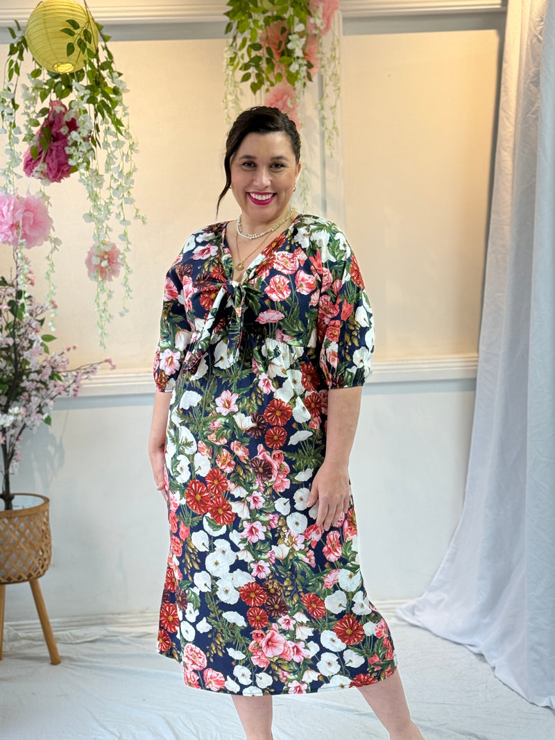 Bowie Navy Floral Dress