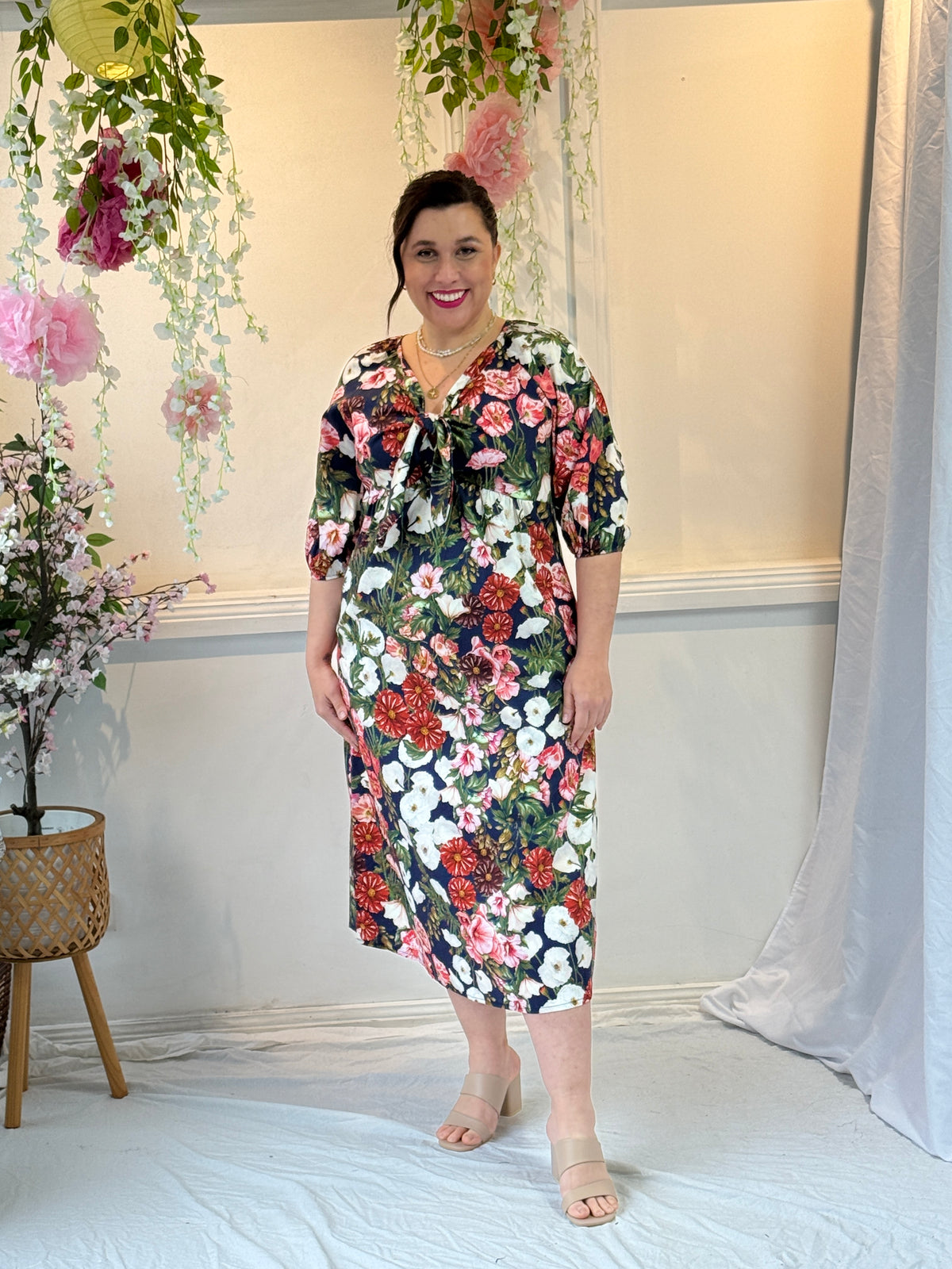 Bowie Navy Floral Dress