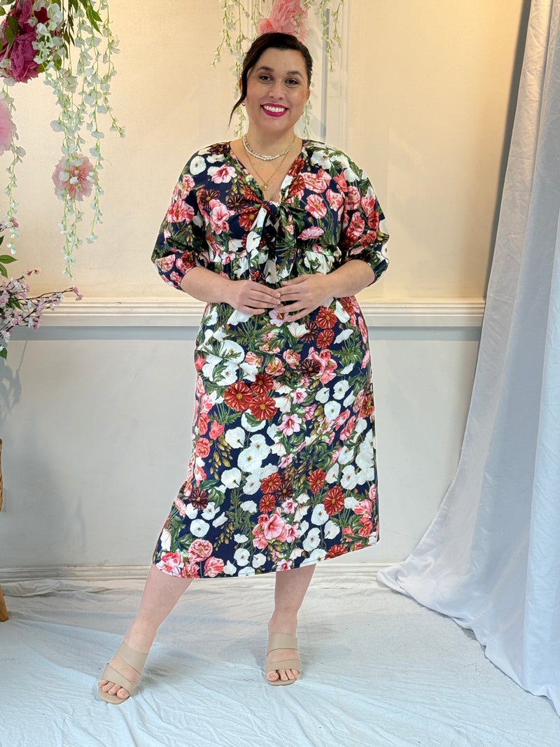 Bowie Navy Floral Dress