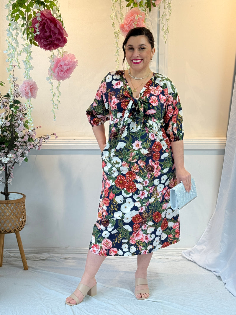 Bowie Navy Floral Dress