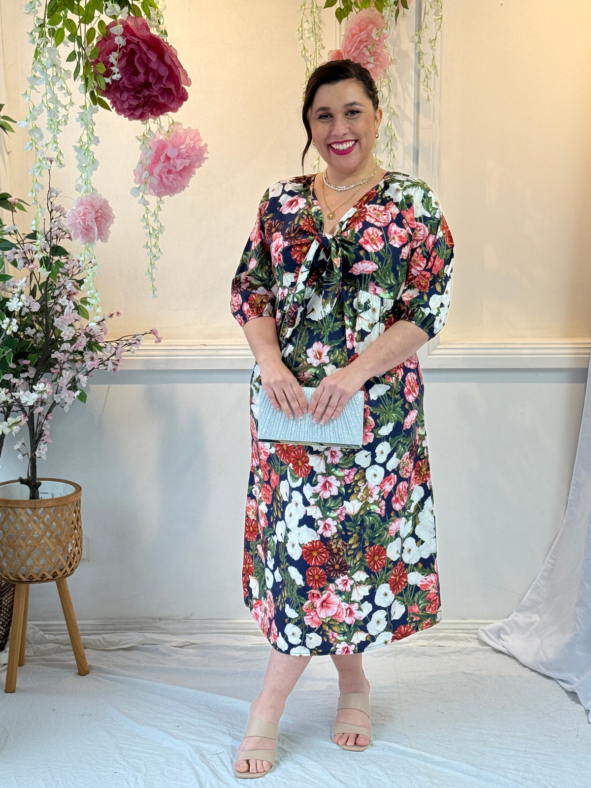 Bowie Navy Floral Dress