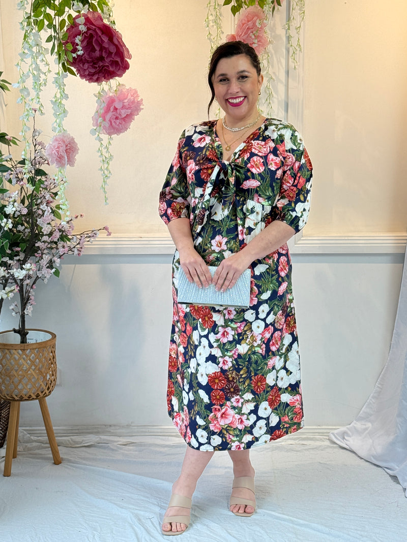 Bowie Navy Floral Dress
