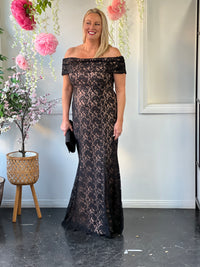 Brinley Black Lace Gown