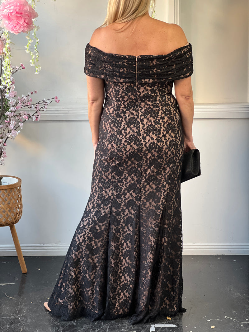 Brinley Black Lace Gown