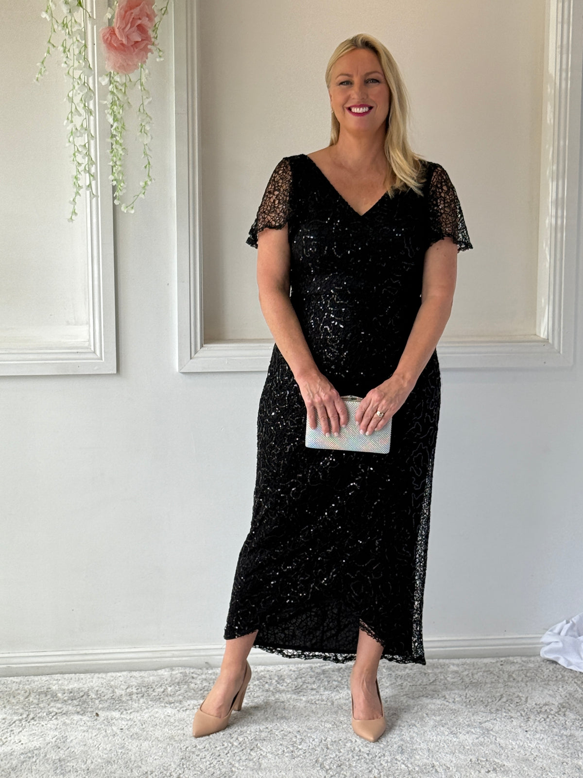 Bryce Black Sequin Gown