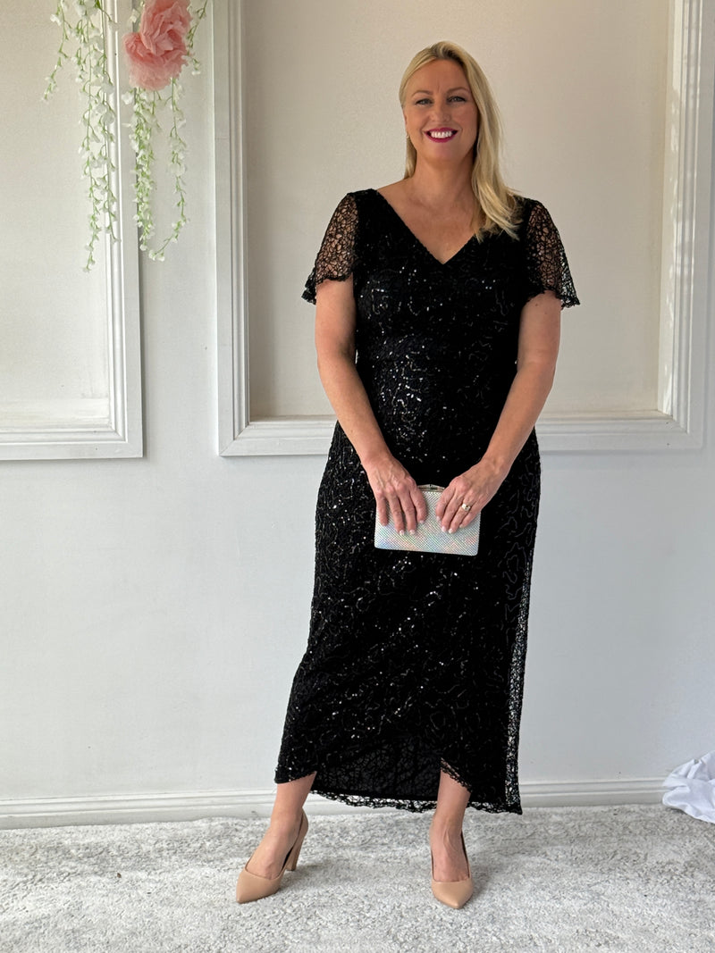 Bryce Black Sequin Gown